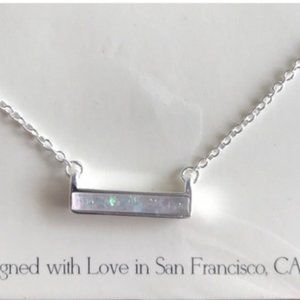NEW 2Bandits Athens Necklace Opal Bar Necklace